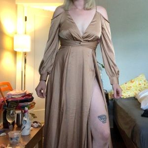 Fashion Nova Mansion Dinner Party Satin Gown